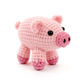Handmade Crochet Pig Plush - Cute Amigurumi Farmhouse Nursery Decor Toy