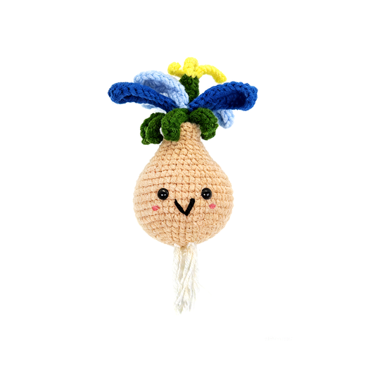 Handmade Crochet Flower Bulb Plush - Kawaii Amigurumi Spring Plant Decor