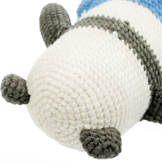 Funny Creepy Cute Panda Crochet Plush - Gothic Amigurumi Star Skirt Doll