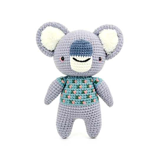 Handmade Crochet Koala Plush - Cute Amigurumi Australian Animal Nursery Decor