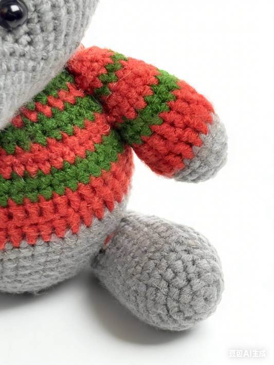 Handmade Crochet Reindeer Plush - Cute Amigurumi Christmas Holiday Gift