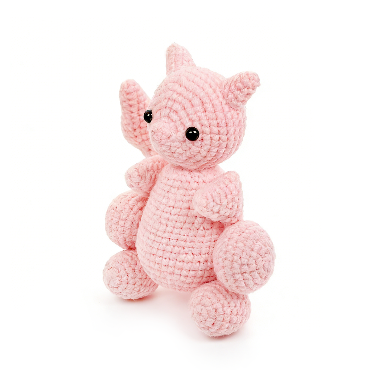 Funny Crochet Pink Monster Plush - Cute Amigurumi Anime Desk Buddy Gift
