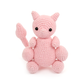 Funny Crochet Pink Monster Plush - Cute Amigurumi Anime Desk Buddy Gift
