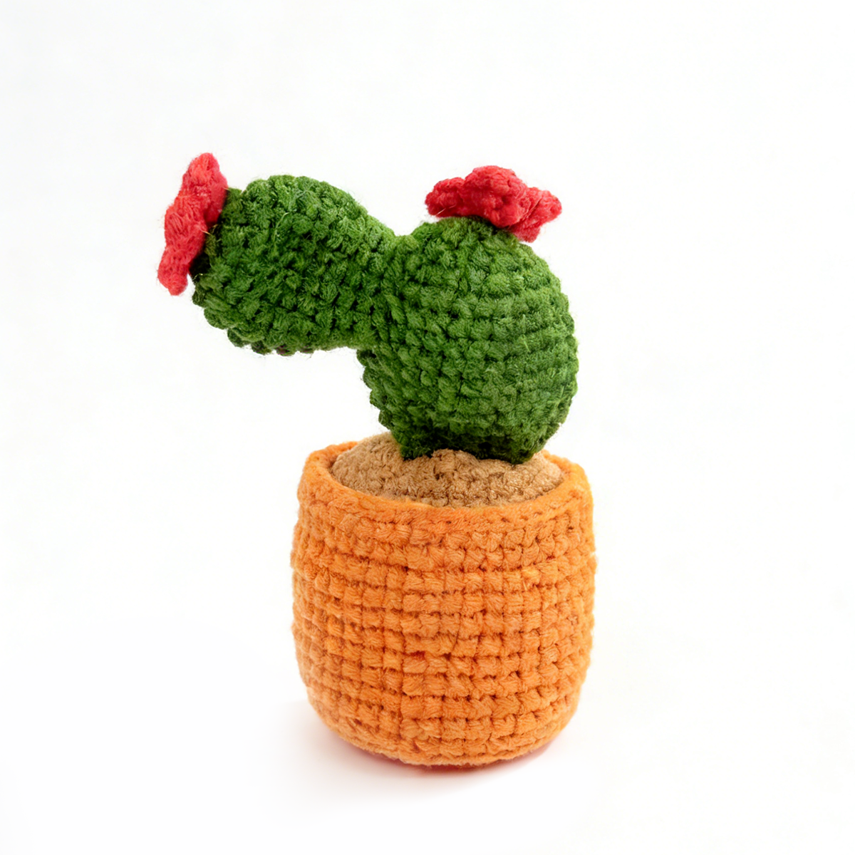 Handmade Crochet Cactus Plush - Cute Amigurumi Potted Plant Desk Decor