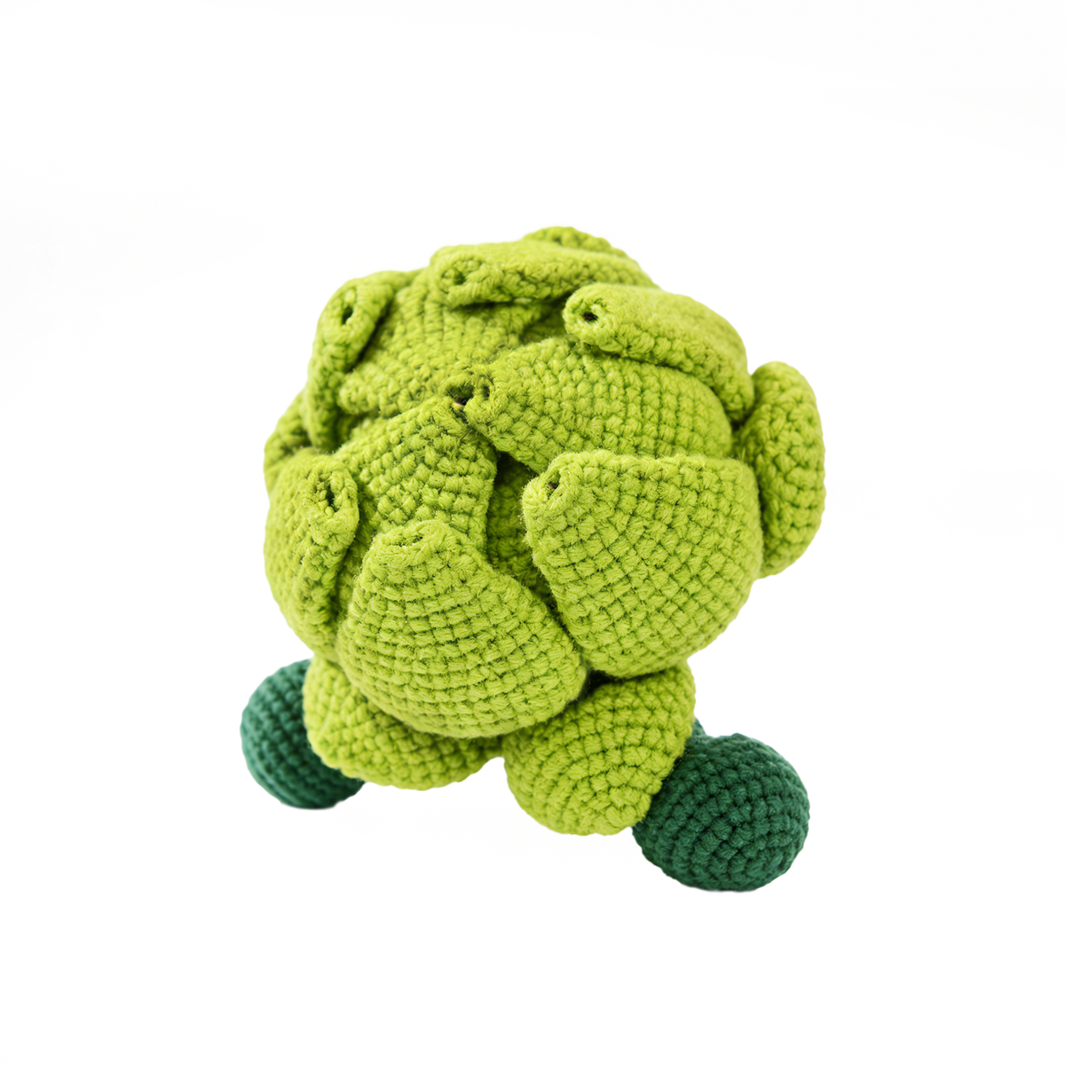 Handmade Crochet Artichoke Plush - Minimalist Amigurumi Vegetable Toy
