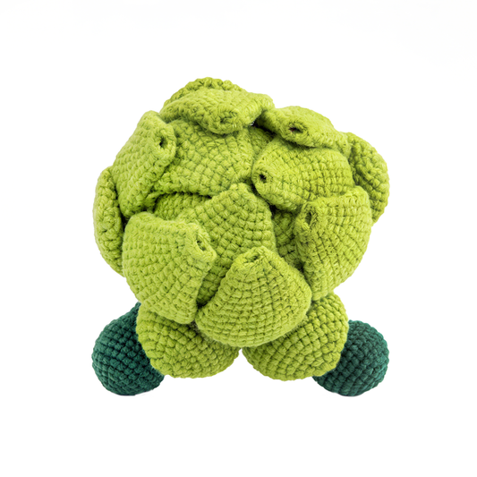 Handmade Crochet Artichoke Plush - Minimalist Amigurumi Vegetable Toy