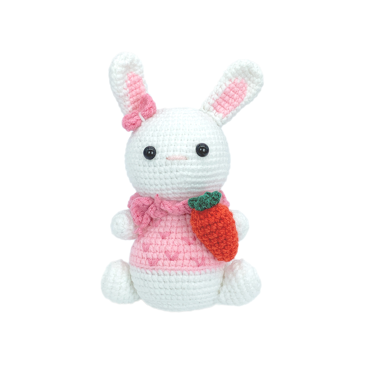 Handmade Crochet Bunny Plush - Cute Amigurumi Easter Rabbit Nursery Decor