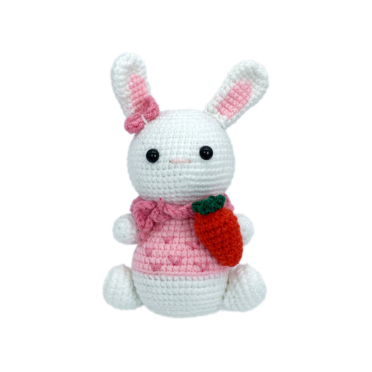 Handmade Crochet Bunny Plush - Cute Amigurumi Easter Rabbit Nursery Decor
