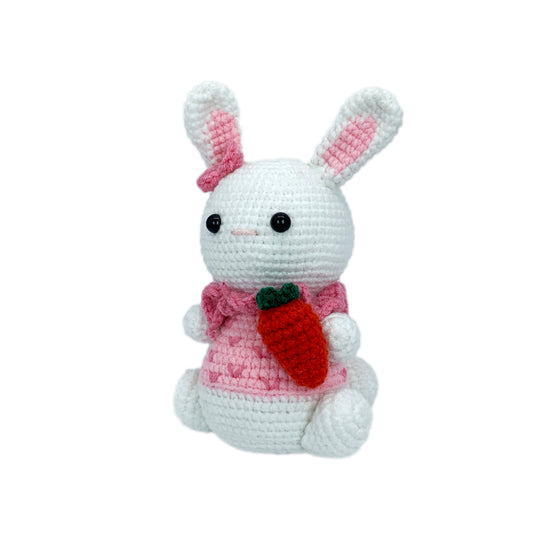 Handmade Crochet Bunny Plush - Cute Amigurumi Easter Rabbit Nursery Decor