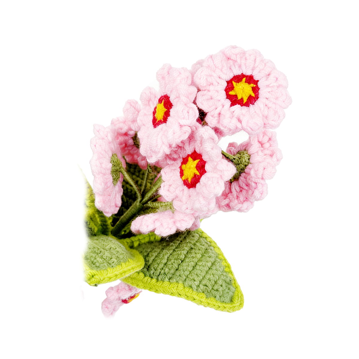 Handmade Crochet Pink Primrose - Everlasting Amigurumi Floral Gift