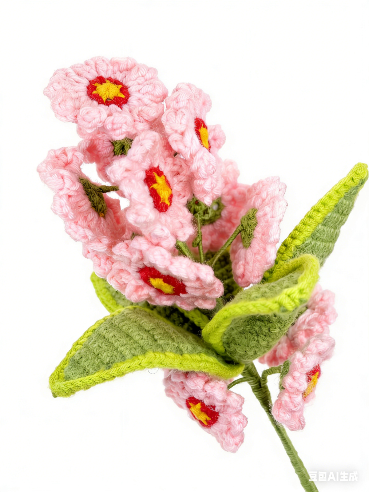 Handmade Crochet Pink Primrose - Everlasting Amigurumi Floral Gift