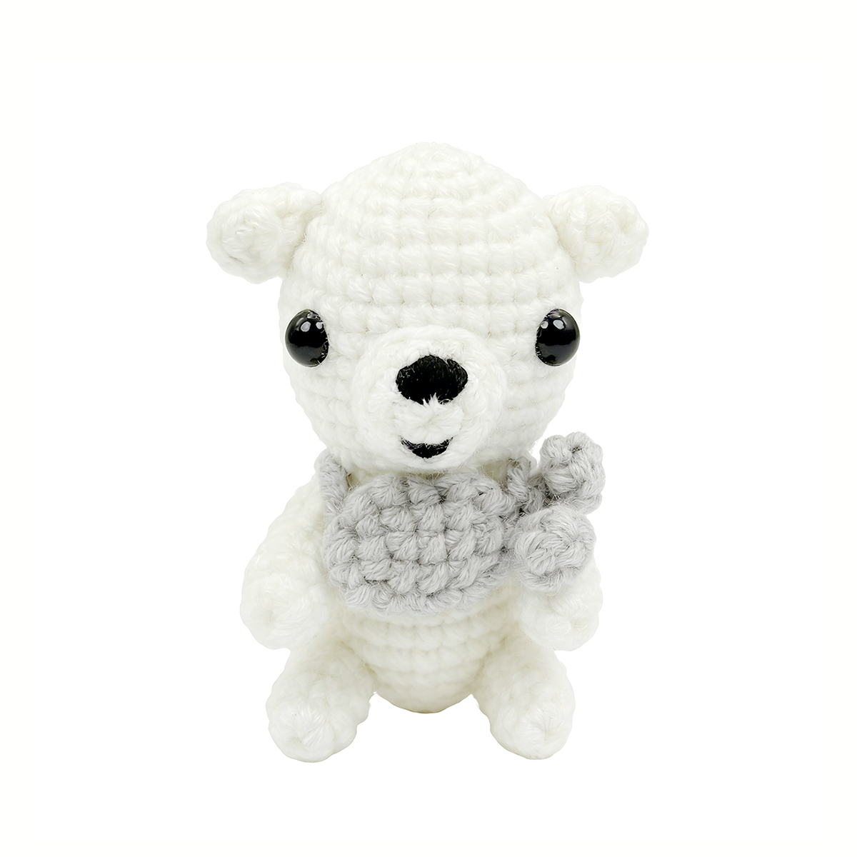 Handmade Crochet Polar Bear Set - Cute Amigurumi Mother and Baby Nursery Decor