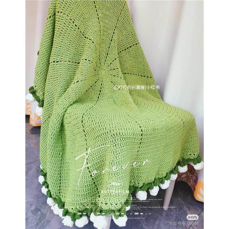 Handmade Floral Bouquet Crochet Blanket