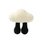 Funny Crochet Cloud with Legs - Quirky Amigurumi Desk Decor Plush