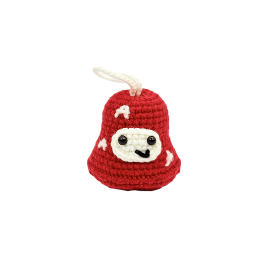 Cute Crochet Christmas Bell Ornament - Handmade Amigurumi Holiday Gift