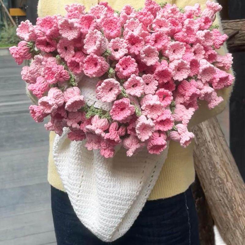 Handmade Floral Bouquet Crochet Blanket