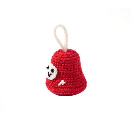 Cute Crochet Christmas Bell Ornament - Handmade Amigurumi Holiday Gift
