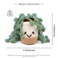 Crochet Hanging Plant Plush, Handmade Amigurumi Potted Succulent Decor Gift