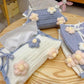 Puff Flower Strawberry Lily of the Valley Tissue Box Knitting DIY Material Kit Yarn Crochet Hook Tissue Box