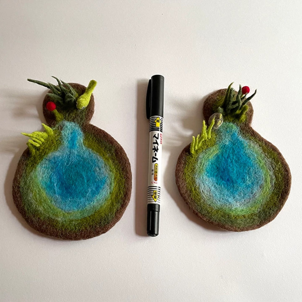 Pond Bird & Frog Felt Coaster Kit with Tools