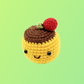Kawaii Smiling Dessert Plushies - Cute Crochet Hot Cocoa and Cake Decor