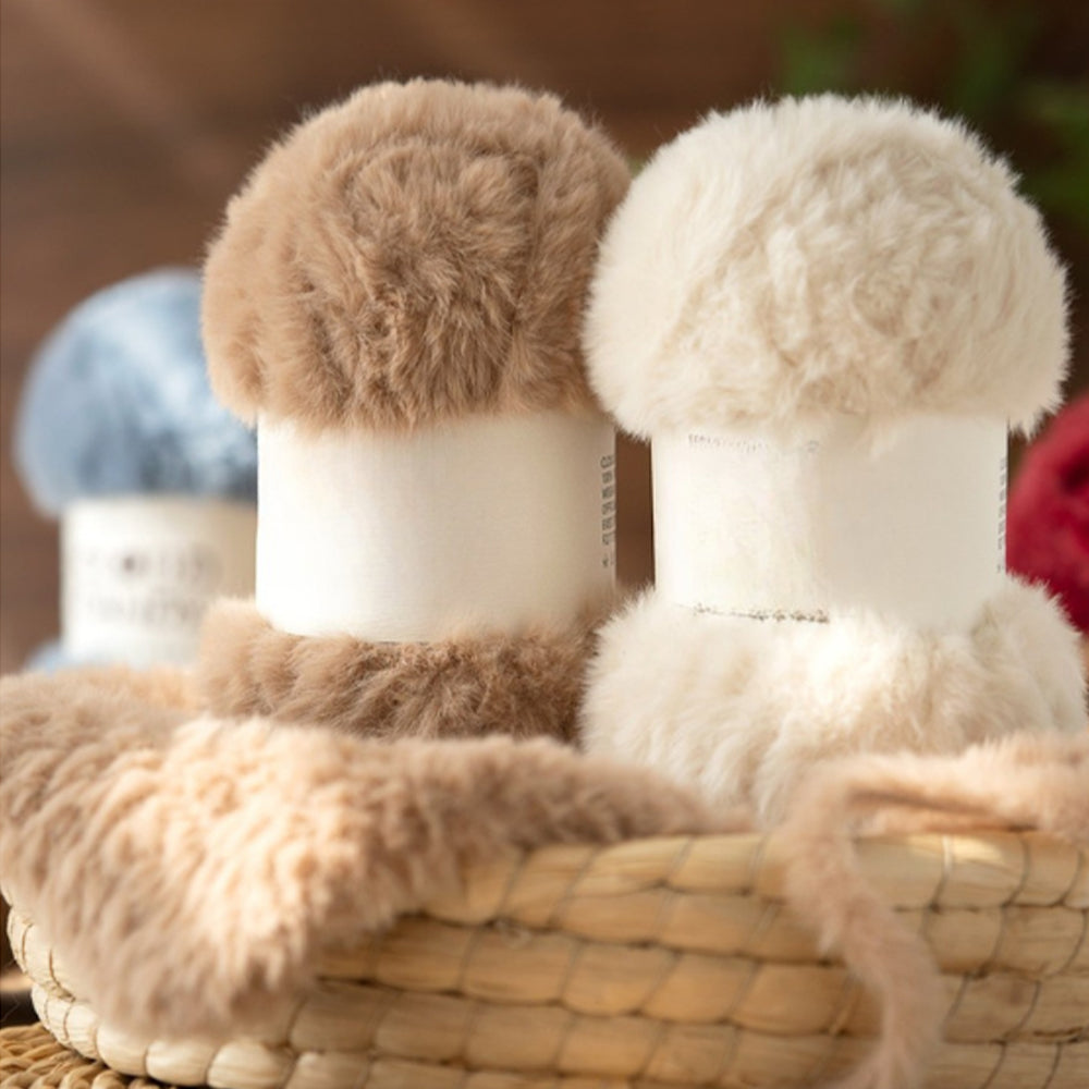 Faux Mink Fur Yarn Chunky Weight