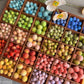 Gradient Dyed Multicolor Handmade Solid Pure Wool Felt Balls