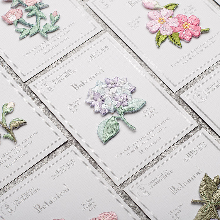 Fragrant Botanical Flower Embroidery Patch