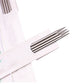 Metal knitting needles on a white background