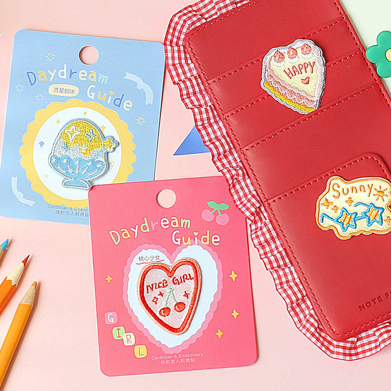 Heart-Shaped Cake Embroidery Patch