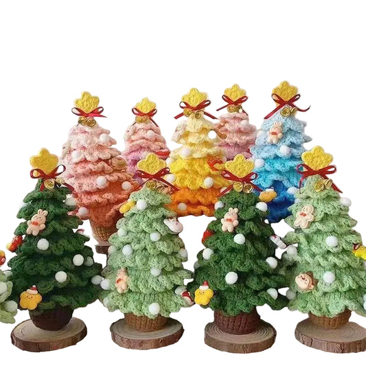 Christmas handmade diy knitting material package wool crochet Christmas tree gift for family, friends and children