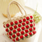 Tulip-shaped hand-knitted bag, crocheted bag, DIY material kit, homemade gift
