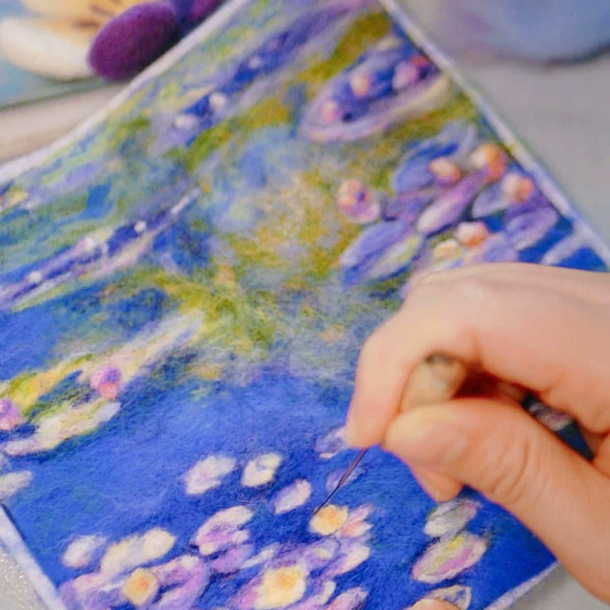 Monet Inspired Felt Picture Frame Decor