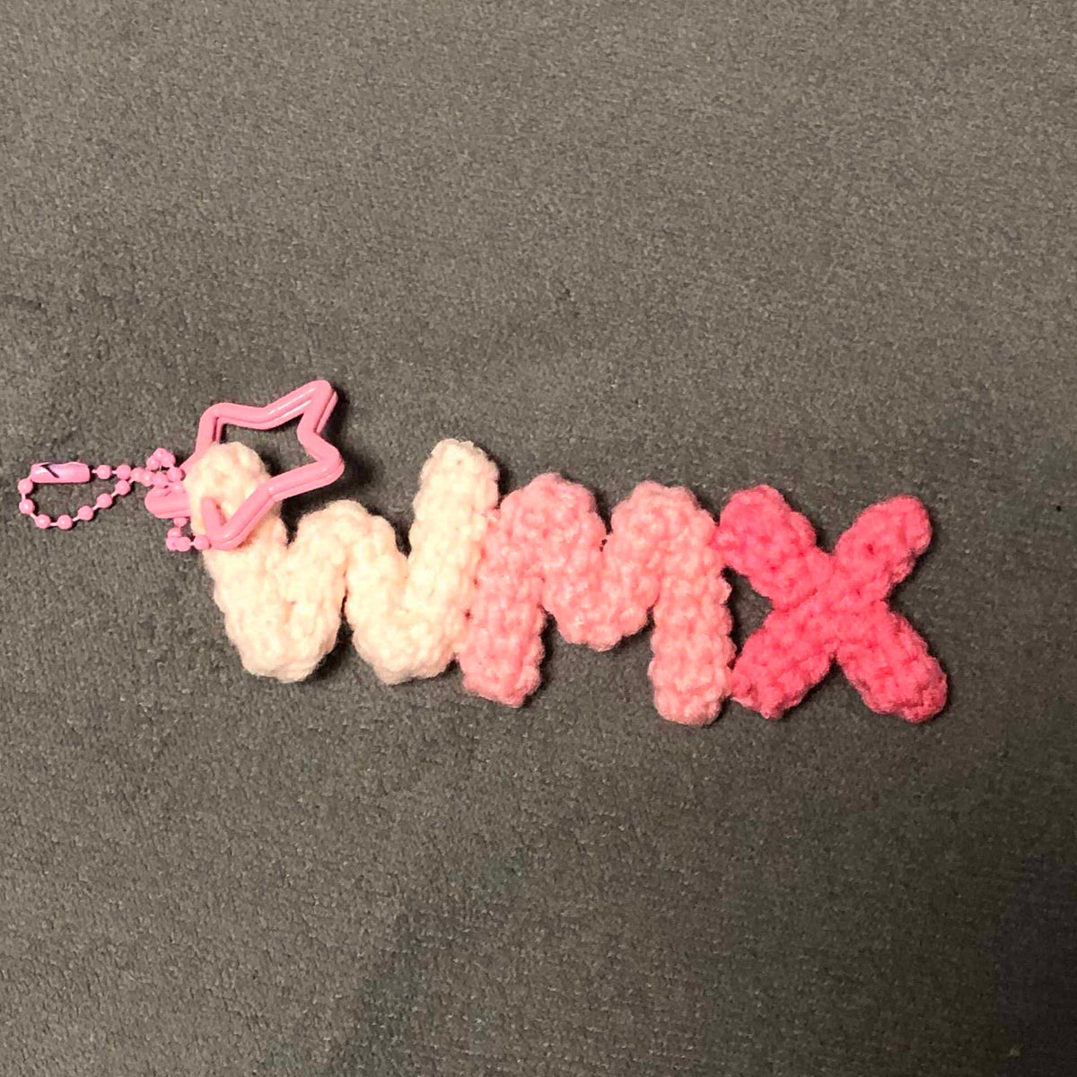 Letter name crochet key pendant handmade wool diy knitting handmade gift