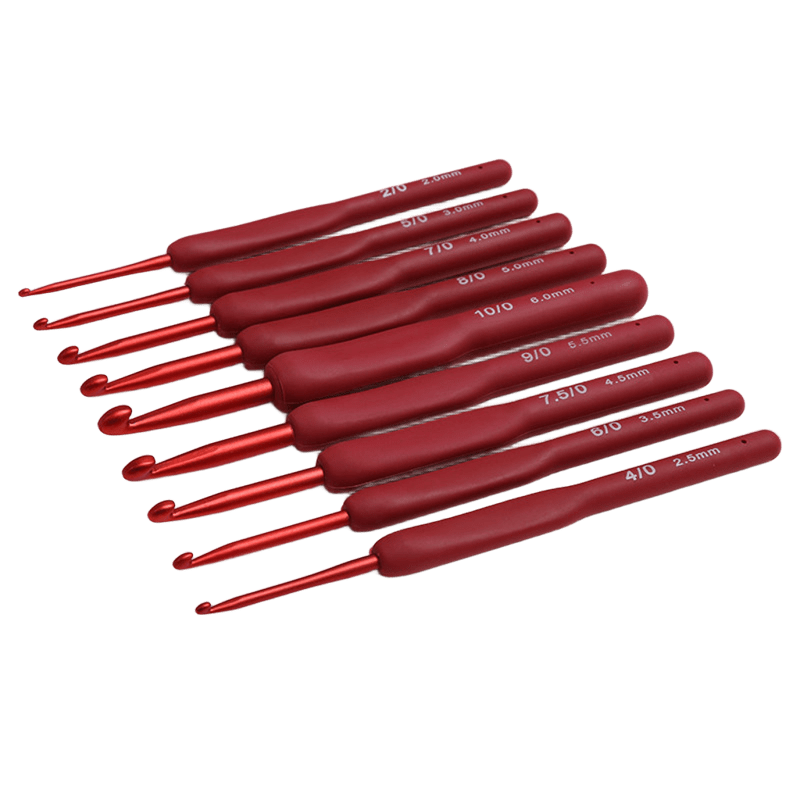 Red Soft-Handle Crochet Hook