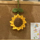 Handmade gift,knitted sunflower bag charm, crocheted DIY kit, cute bag charm finished product.