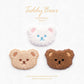 Plush Bear Scarf Embroidery Patch