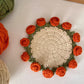 Mini rose bouquet blanket coaster yarn crochet DIY knitting kit