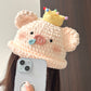DIY Pig Hat Handmade Knitting DIY Material Kit Yarn Crochet Hook Cute Doll Crochet