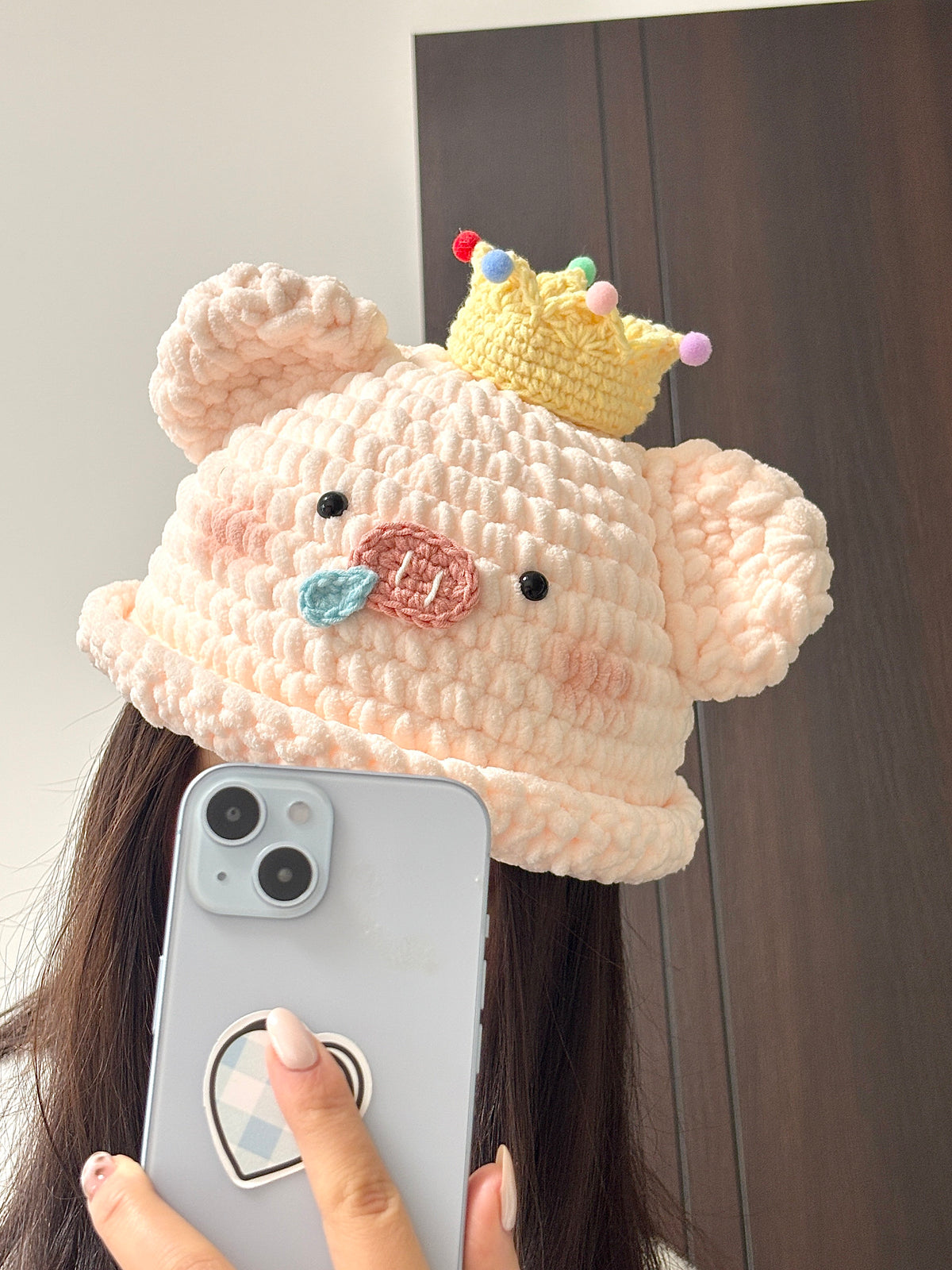 DIY Pig Hat Handmade Knitting DIY Material Kit Yarn Crochet Hook Cute Doll Crochet