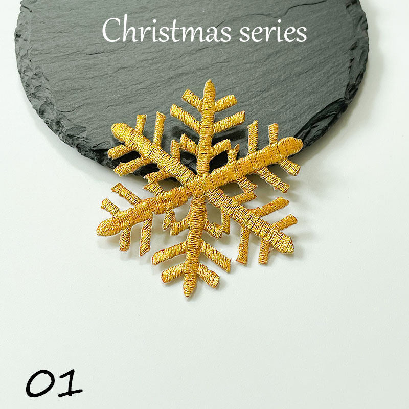 Christmas Snowflake Embroidered Patch