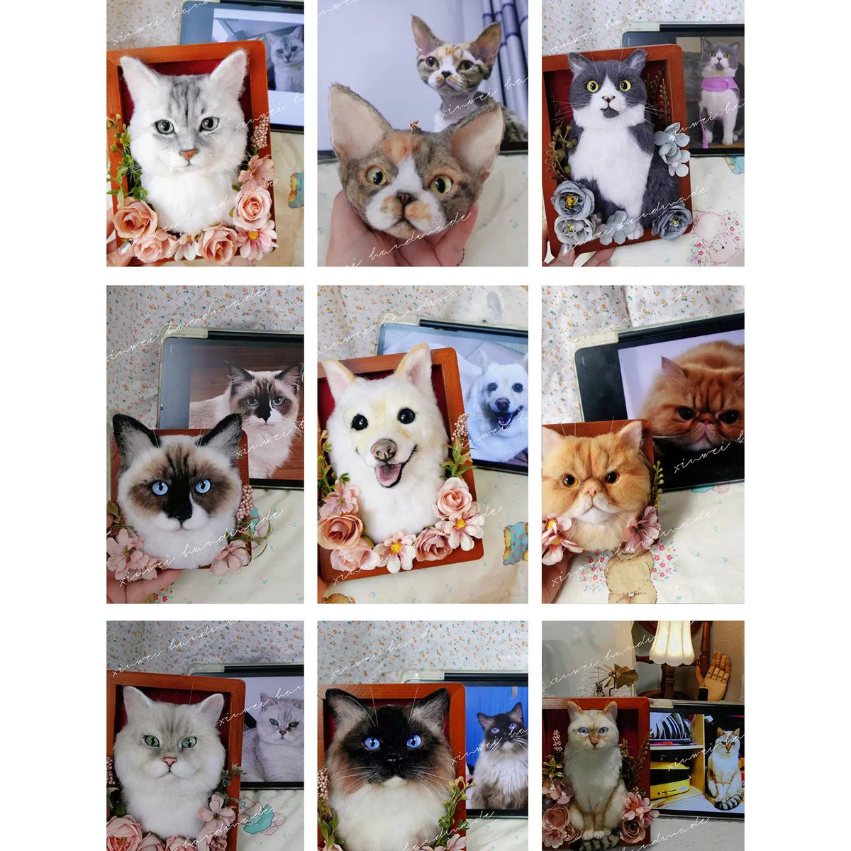 Custom Needle Felt Pet Frame