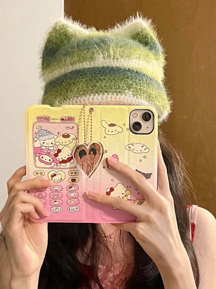 Hand-Knitted Wool Cat-Ear Hat — DIY Crochet Material Kit