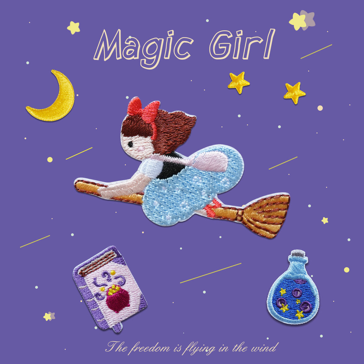 Flying Maiden Embroidery Patch