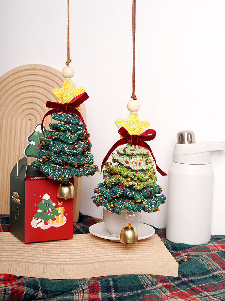 DIY Christmas tree and car ornament crocheting kit, handmade Christmas decorations and gifts