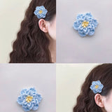 DIY yarn hair clip crochet kit for knitted hair accessories and gifts