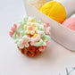 Daisy bouquet coaster DIY crochet kit with lily of the valley hand-knitted roses