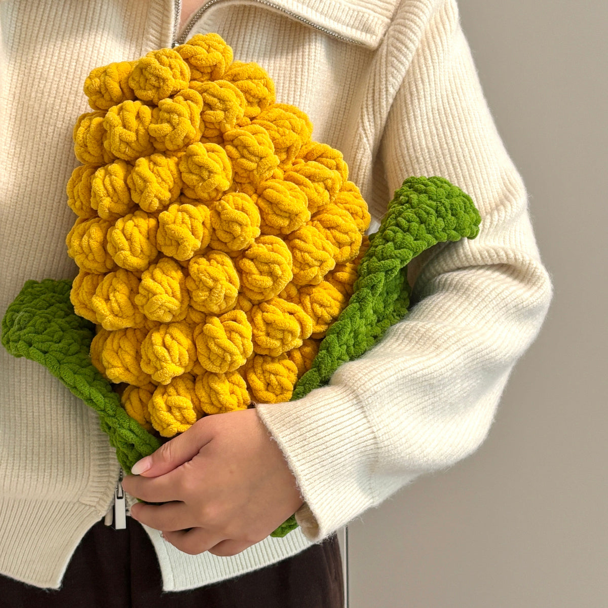 DIY Corn Pillow Crochet Kit with Ice Strip Yarn - New Handmade Knitting Material Kit - DIY Gift