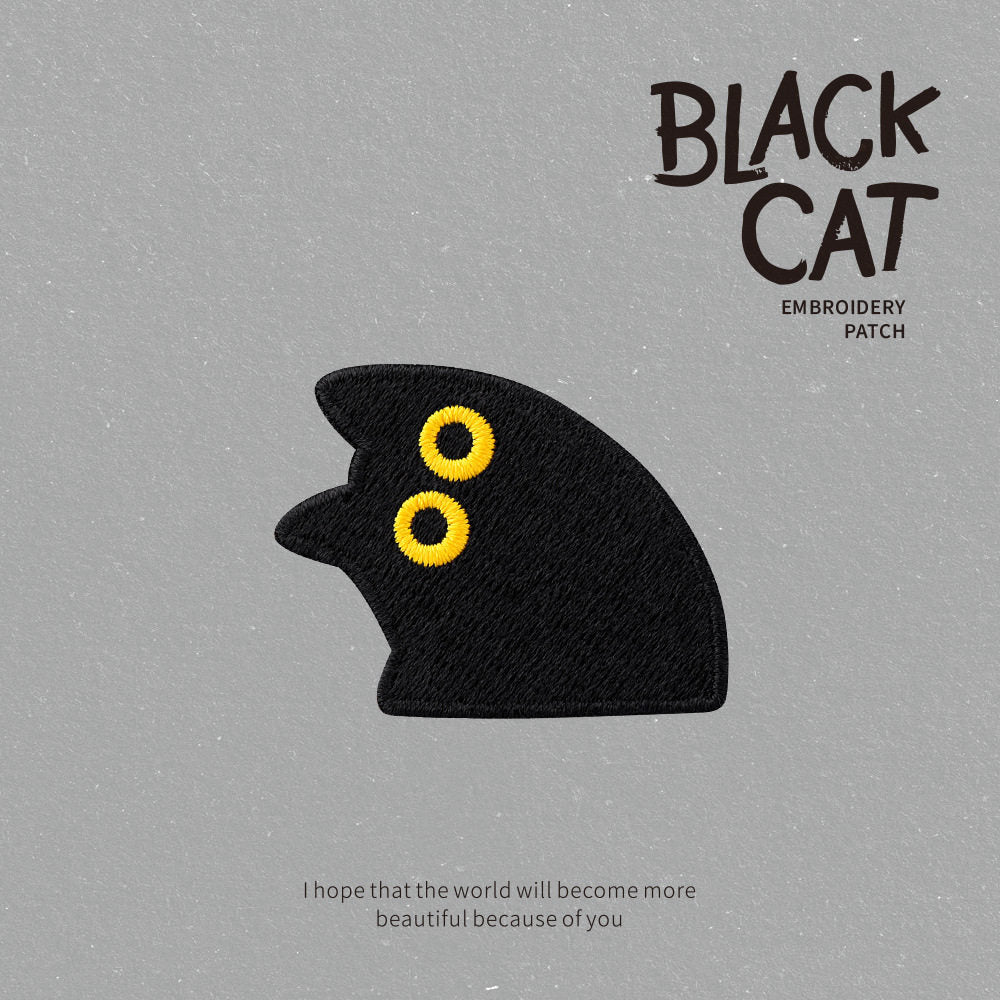Black Cat Embroidery Patch