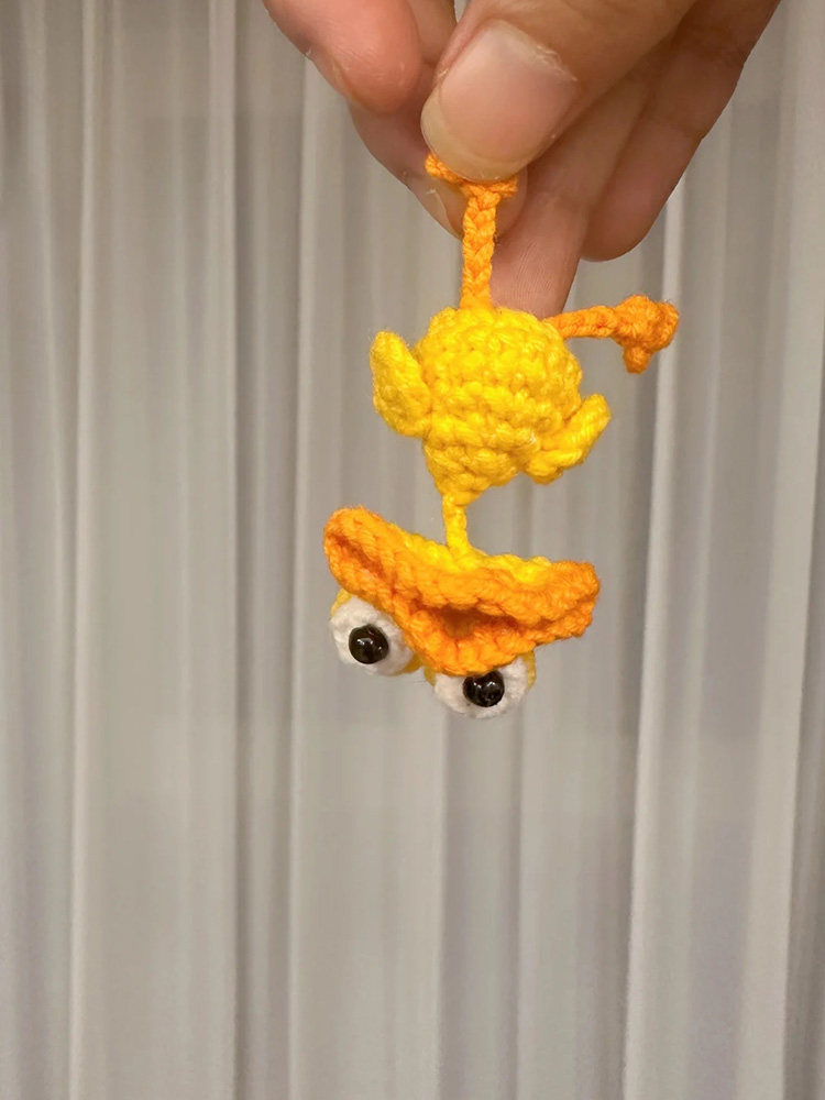 Hand-Knitted Wool "Ugly Duckling" Charm — DIY Crochet Kit & Gift